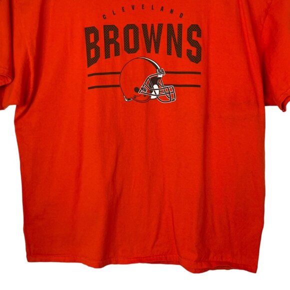 NFL Team Apparel Cleveland Browns Tshirt Mens Size 2XL Orange Fanwear - Picture 4 of 6